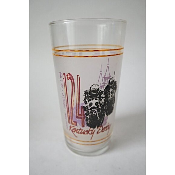 3 Vintage Kentucky Derby Glass Horse Racing Tumbler Drinking Glass 1996 2001 - Picture 3 of 6